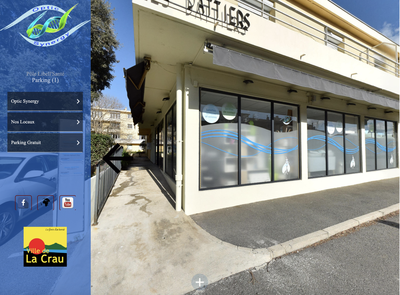 visite virtuelle interactive de la boutique optic synergy a la crau