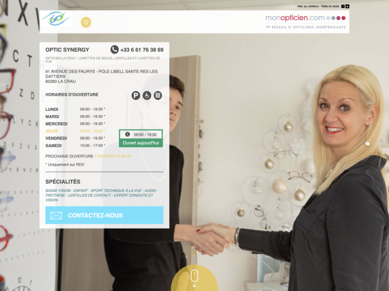 Nouveau OPTIC SYNERGY est référencée sur la plateforme monopticien.com