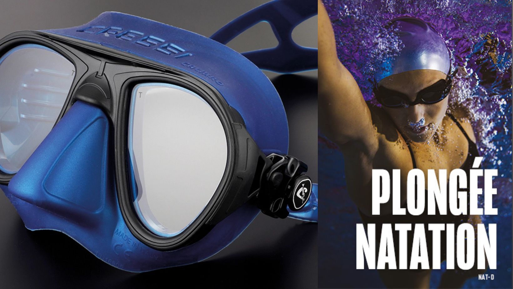 Masque de plongée et lunettes de natation à la vue avec Optic Synergy
